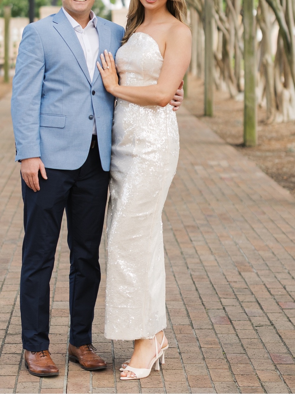 ASOS Bridal Sequin Crescent Neckline Midaxi Dress
